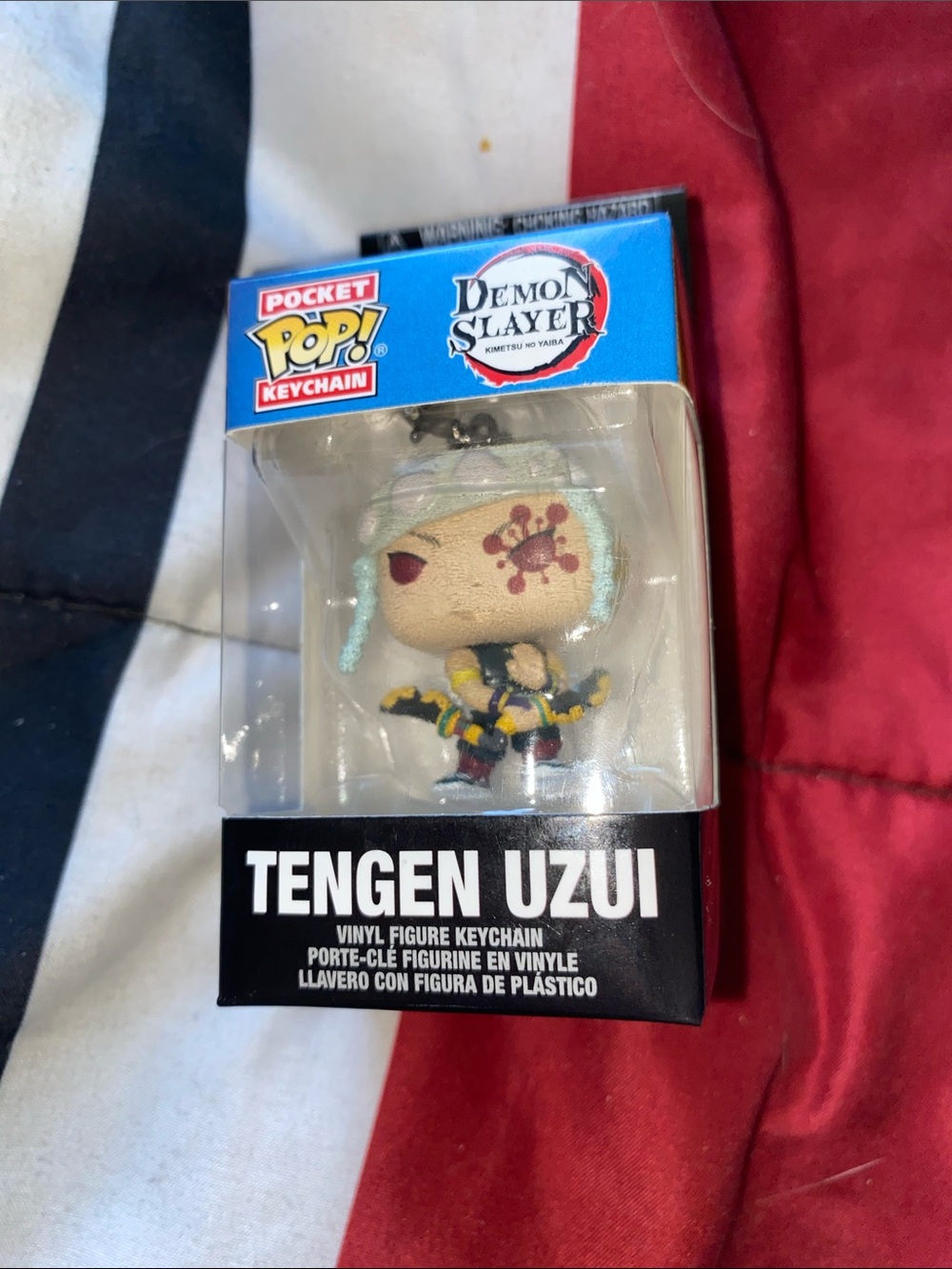 Funko Pocket Pop! Keychain Tengen Uzui - teal, red, yellow, black